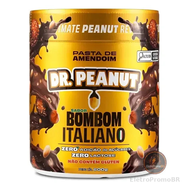 Pasta De Amendoim Com Whey Protein 600g Dr. Peanut