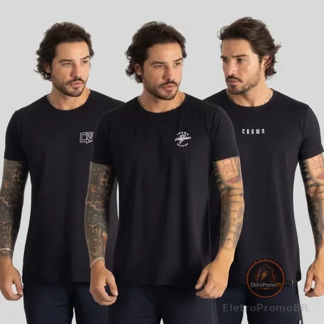 Kit 3 Camisetas Dry Fit Alta Perfomance Treino Corrida