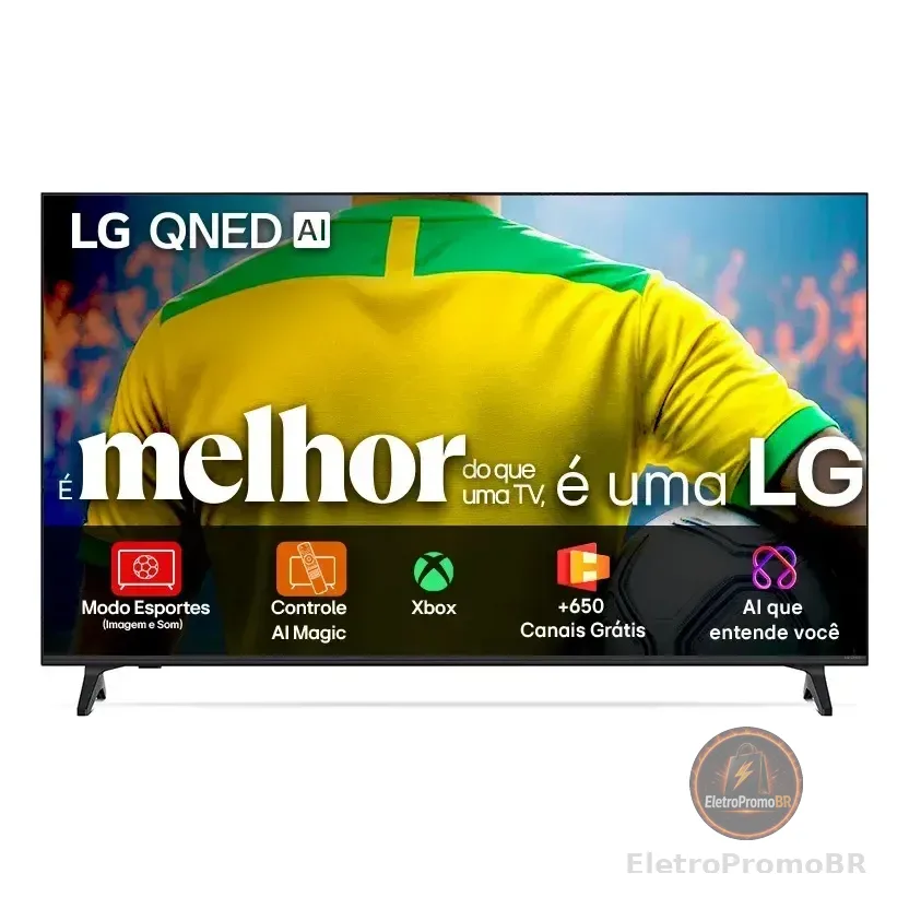 Smart Tv 4k 50" LG Qned73 Portal De Games Processador Ai 7 Ger8 4k Super Upscaling Google Cast Integrado Controle Ai Magic Webos 25 Modo Esportes Alerta De Esportes