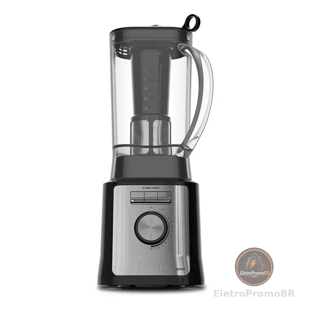 Liquidificador Philco Plq1600p Easy Smart Turbo 3l Philco Preto 127v