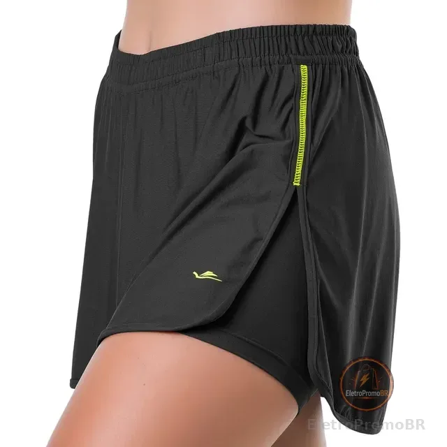 Short Feminino Academia Saia Fitness Corrida Poliamida Elite