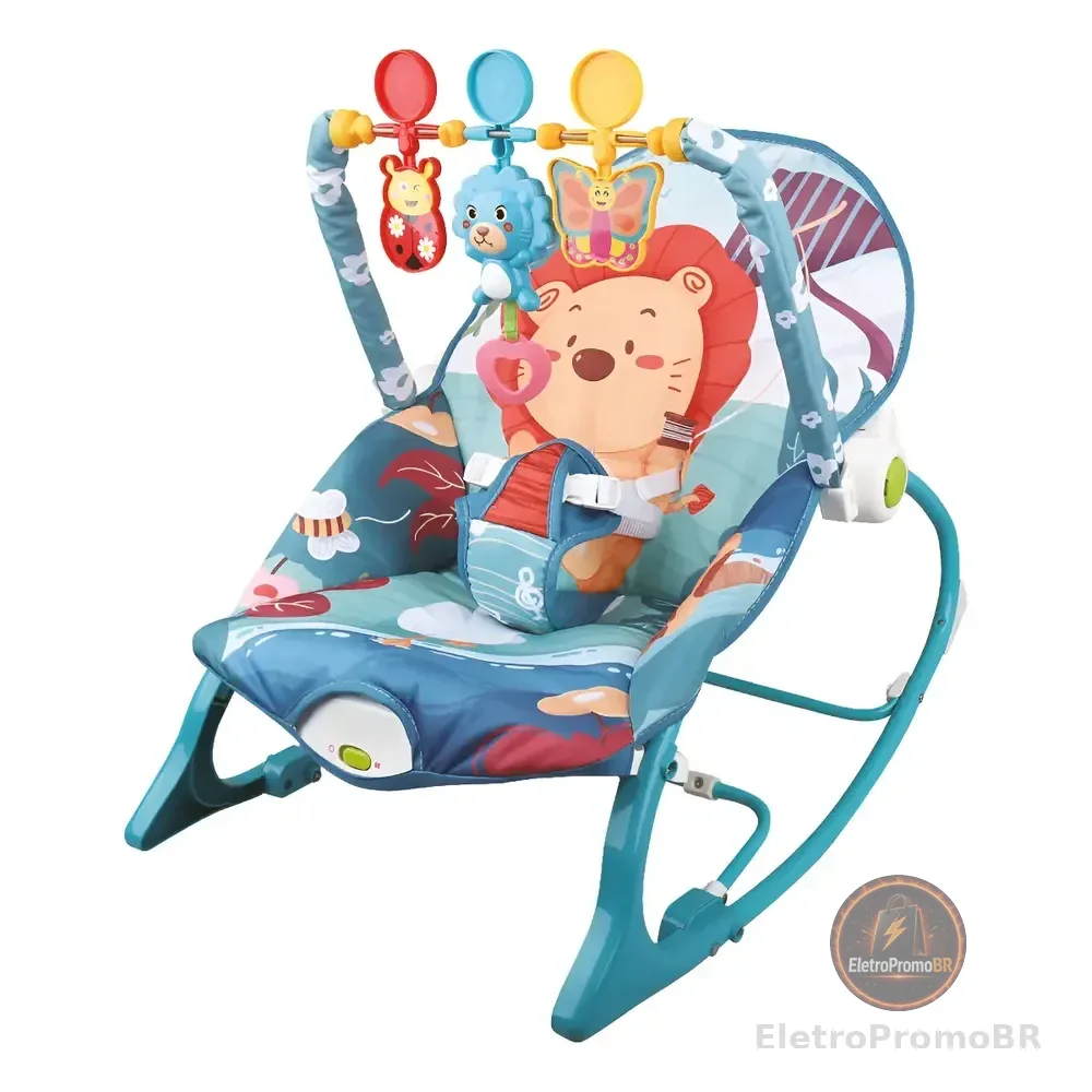Maxi Baby Cadeira De Descanso E Balanço Bebê Musical Fun Time Felix Leão