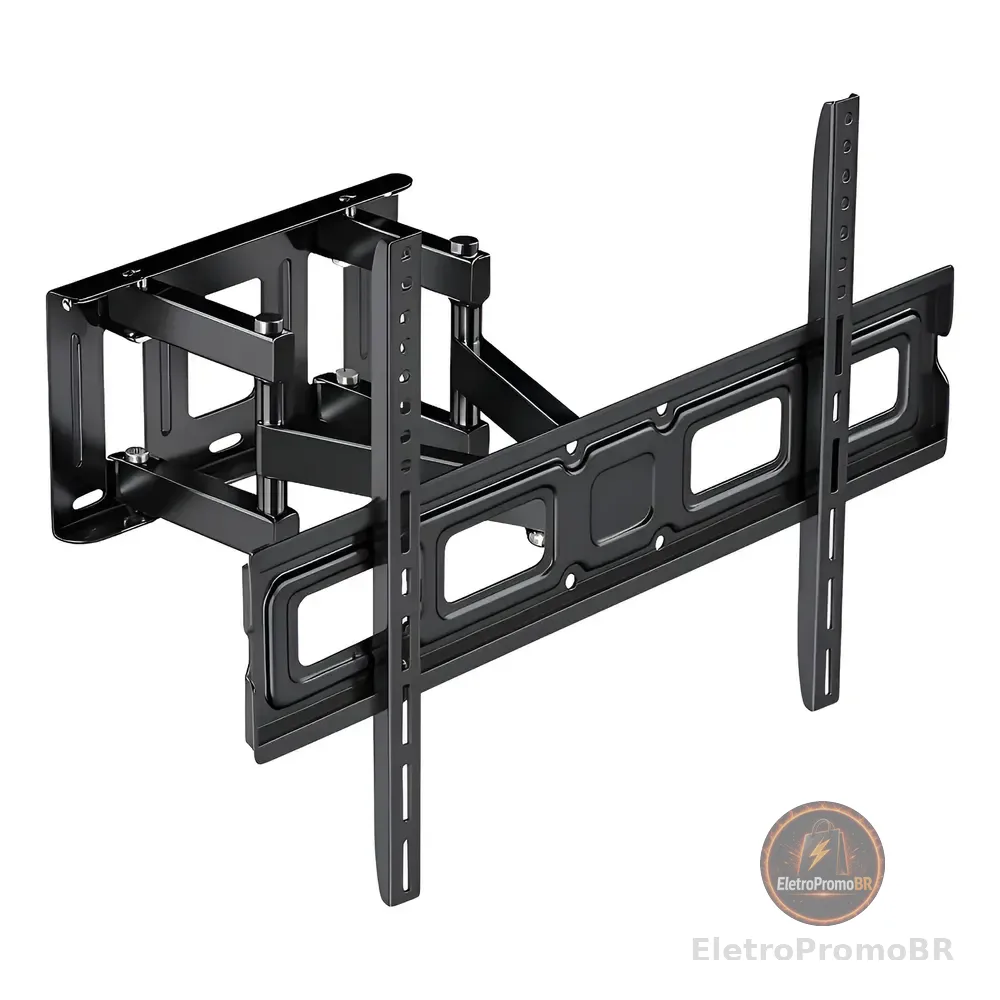 Suporte Articulado Tv 32 42 55 60 80 Reforçado 32 A 80 Preto