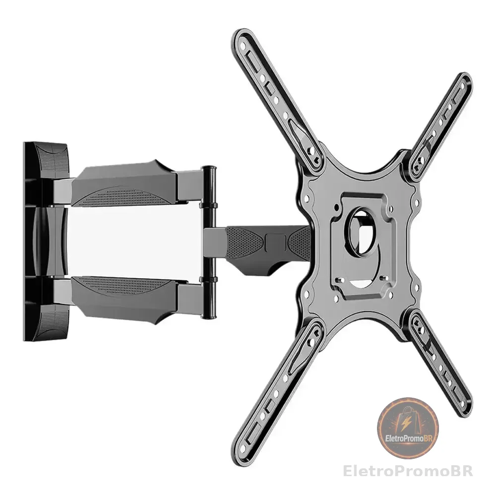 Suporte Tv Lcd Led Wbcom Tri-articulado 32 39 40 42 43 48 50 Preto