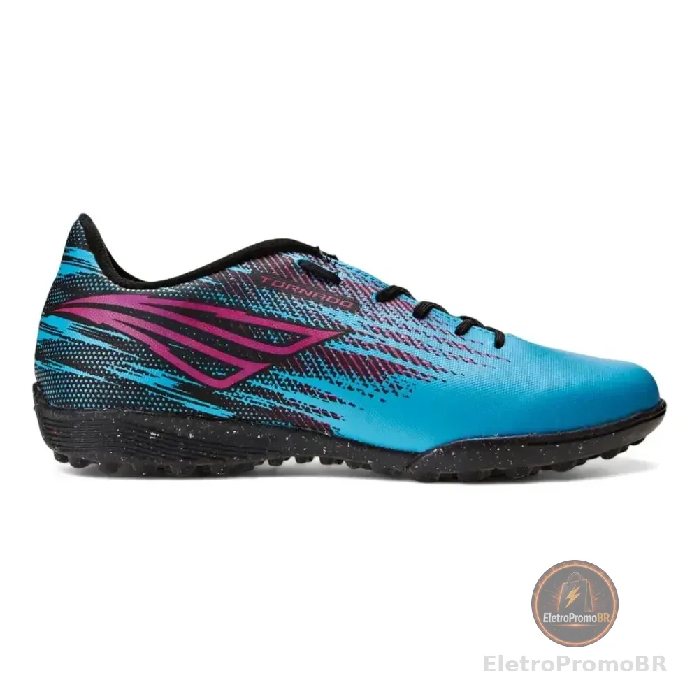 Chuteira Society Masculina Tornado Penalty Turquesa Turquesa/rosa/preto 44 Br