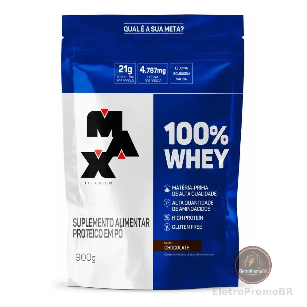 Whey 100% Max Titanium 900g Chocolate