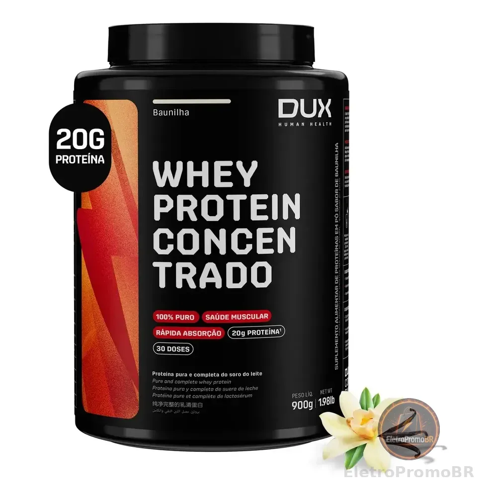 Dux Nutrition Whey Protein Concentrado Pote 900 G Sabor Baunilha