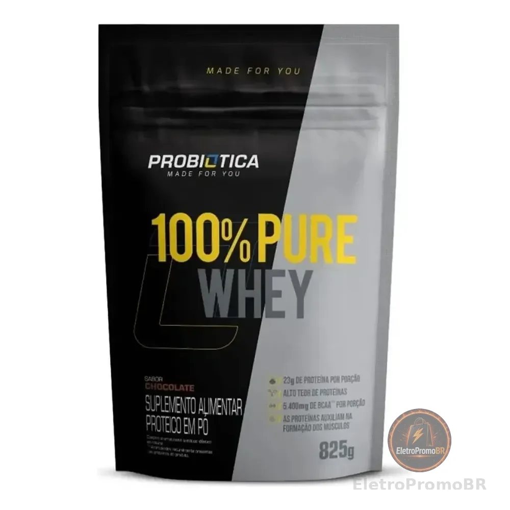 Suplemento En Pó Probiótica Proteínas De 100% Pure Whey Sabor Chocolate X 825g