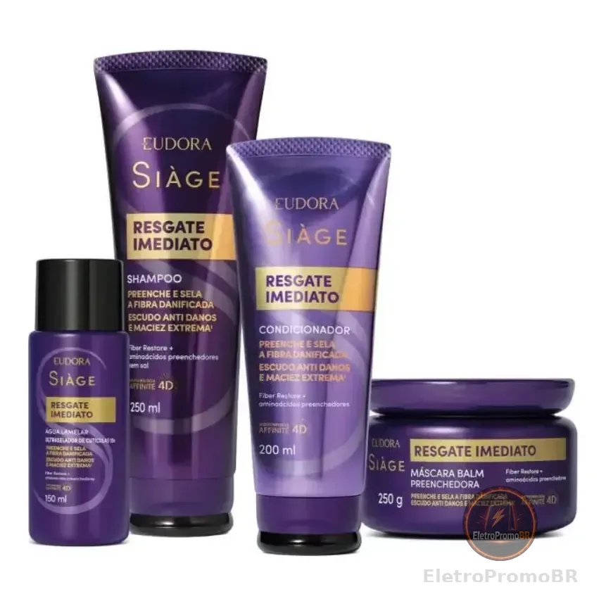 Kit Eudora Siàge Resgate Imediato Completo 4 Itens