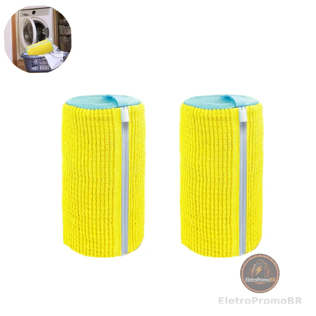 Kit 2 Saco Para Lavar Sapatos Tênis Na Máquina De Lavar Prático