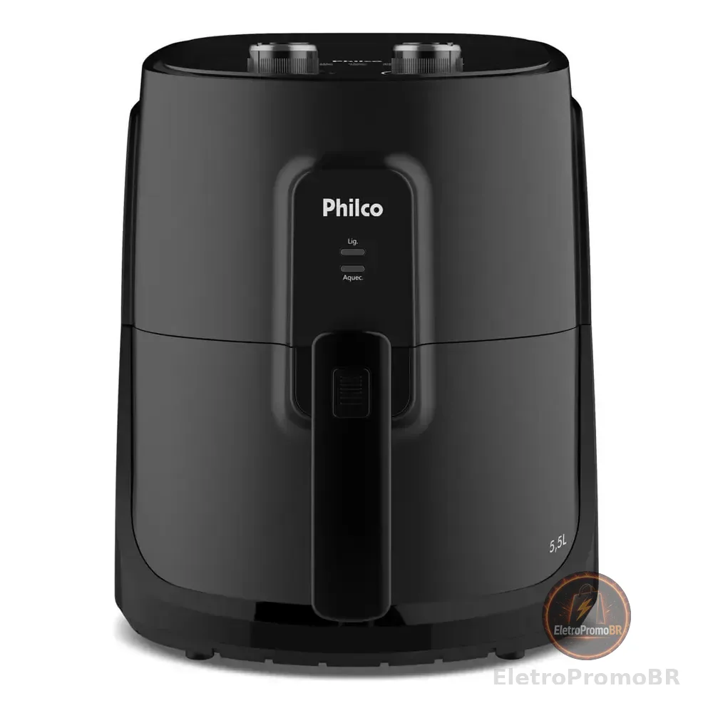 Air Fryer Philco 5,5l Cesto Quadrado 1500w Paf55a Cor Preto 220v
