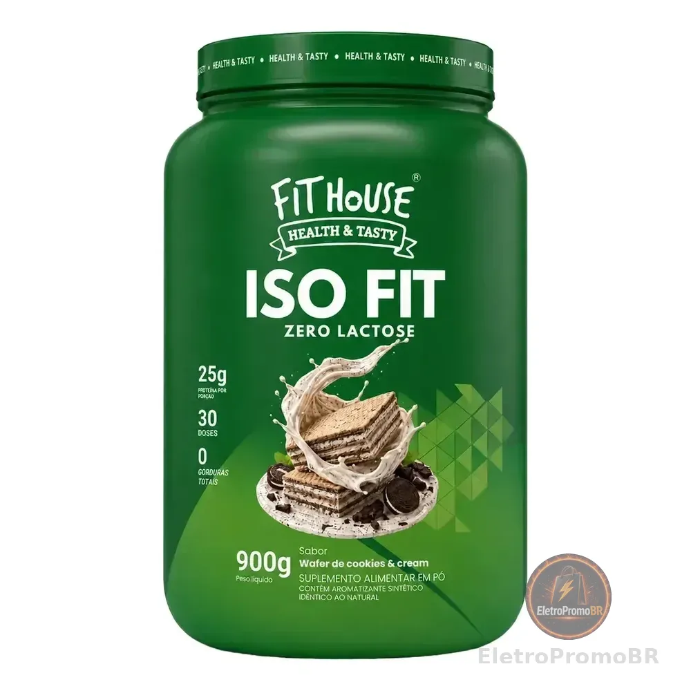 Iso Fit Proteina Isolada Zero Lactose Fit House 900g Wafer De Cookies And Cream