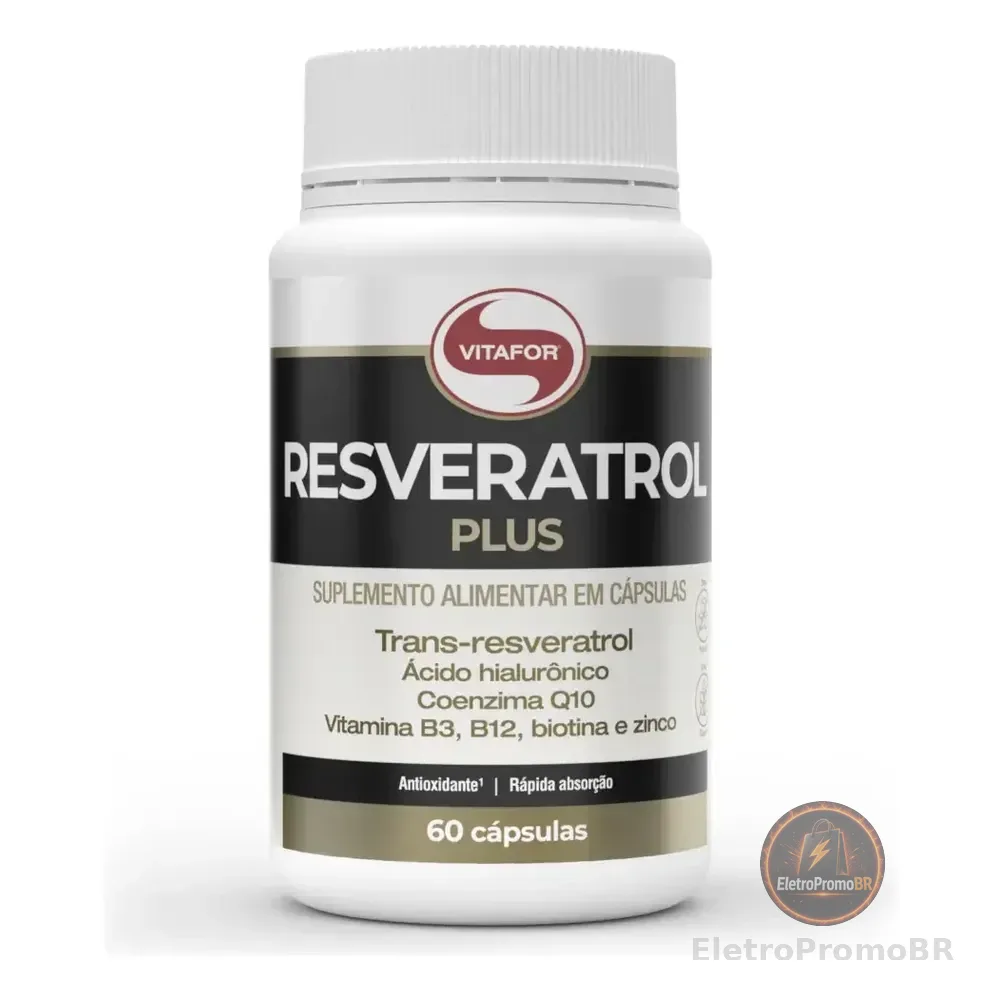 Resveratrol Plus 60 Cápsulas Vitafor Sem Sabor