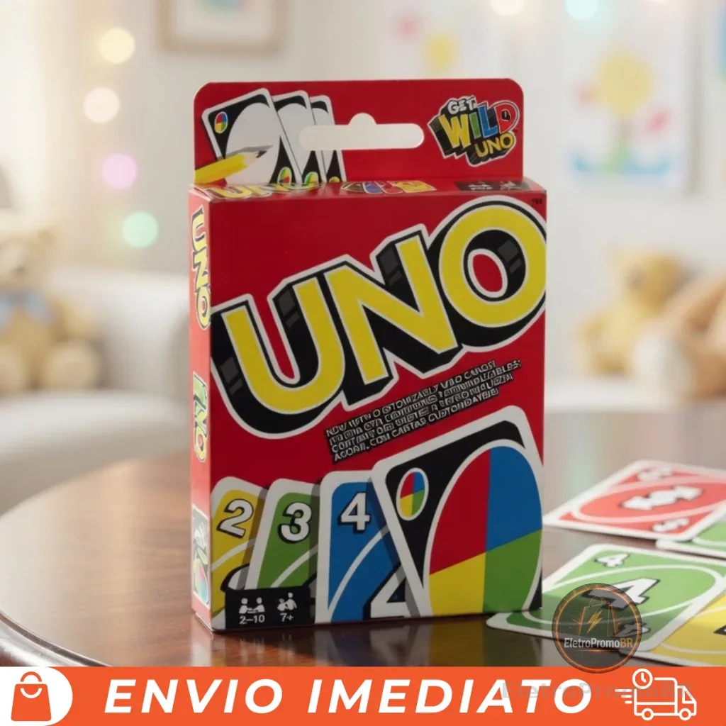UNO Jogo de Cartas Edição Clássica – Baralho de Alta Qualidade com Cartas Personalizáveis