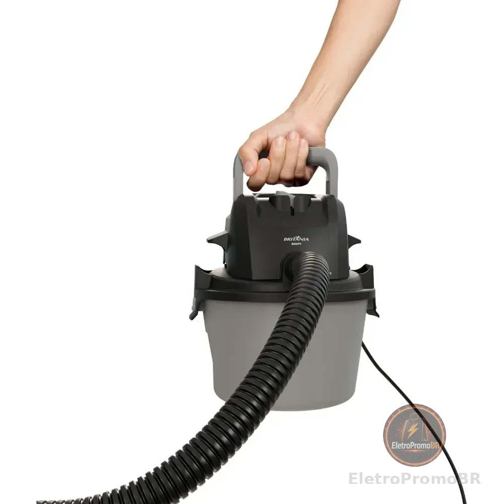 Aspirador De Pó E Água Britânia 6l 1500w Bas71 Cinza 127v