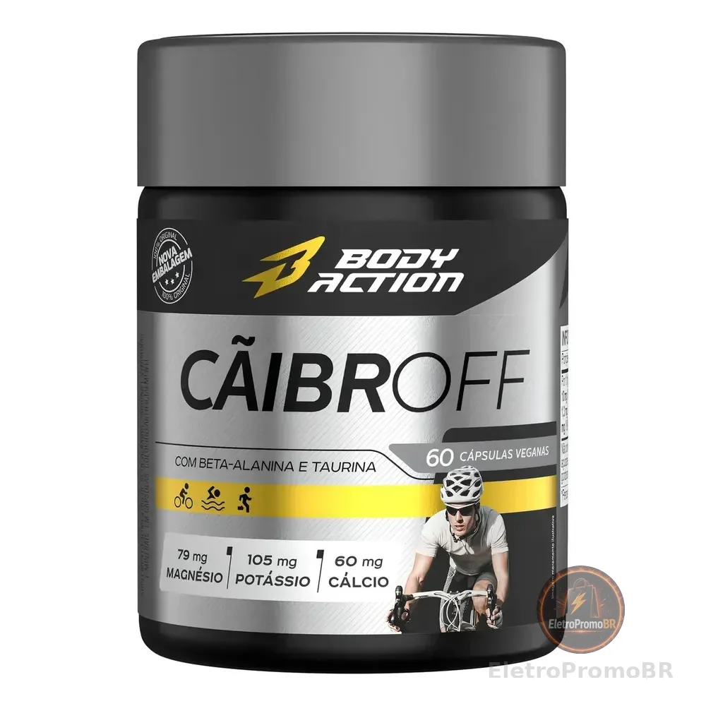 Cãibroff Body Action - 60 Capsulas Anti Cãimbras Acidblock Sabor Original