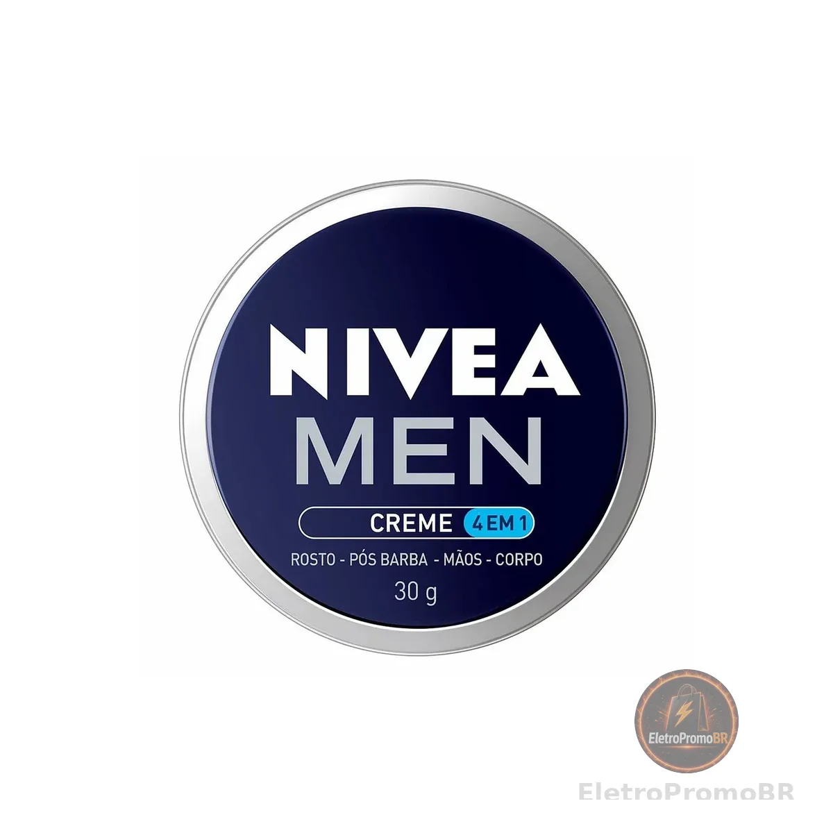 NIVEA MEN Creme 4 em 1 30g, Hidratação Intensa, Evita Ressecamento, Corporal, Facial, Mãos, Pós Barba, Pele Normal e Extrasseca