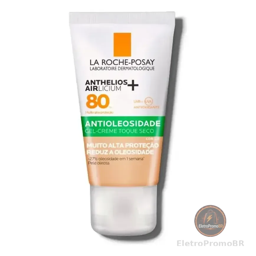 Protetor Solar Facial Antioleosidade Com Cor Fps80 Controle Da Oleosidade Por 12h Reduz Oleosidade E Toque Seco Cor 2.0 Airlicium+ Anthelios La Roche Posay 40g