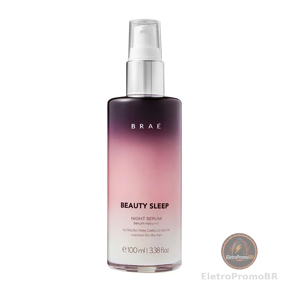 Sérum Noturno Cabelo BRAÉ Beauty Sleep Night - Tratamento Anti-Frizz, Efeito Seda, Hidratação Intensa, 100ml