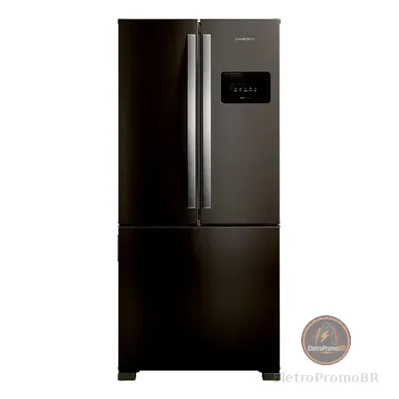Geladeira Brastemp Frost Free 559 Litros French Door Preta - Bro85me Preto 220v