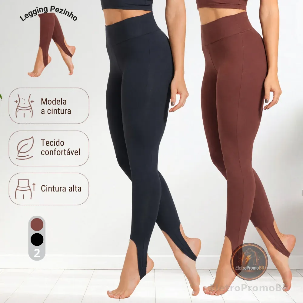 Calça Feminina Legging Fuseau Skinny de Pezinho Peluciada Zero Transparência Cintura Alta Grossa com Suplex