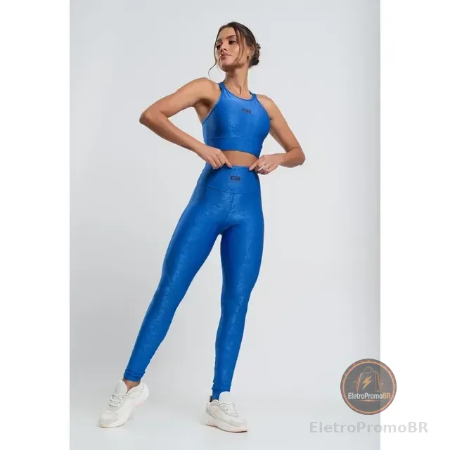 Calça Legging Suplex Wonder Gloss Com Recortes
