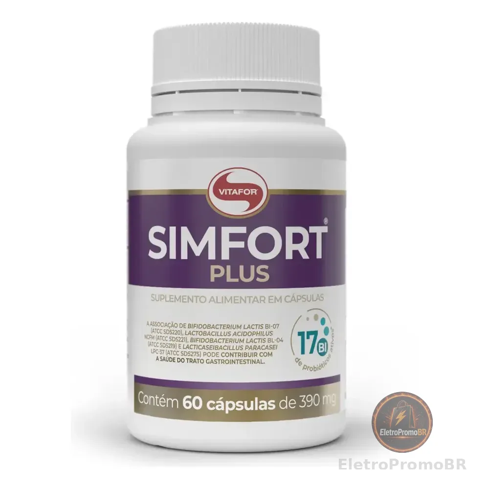 Simfort Plus Probióticos Ativos 60 Caps - Vitafor Sem Sabor