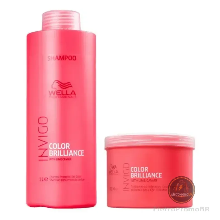 Kit Wella Invigo Color Brilliance Shampoo 1l + Máscara 500g