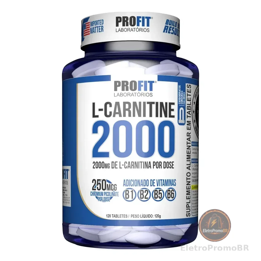 L-carnitina 2000 C/ Picolinato De Cromo 60 Tabs Sabor Sem Sabor