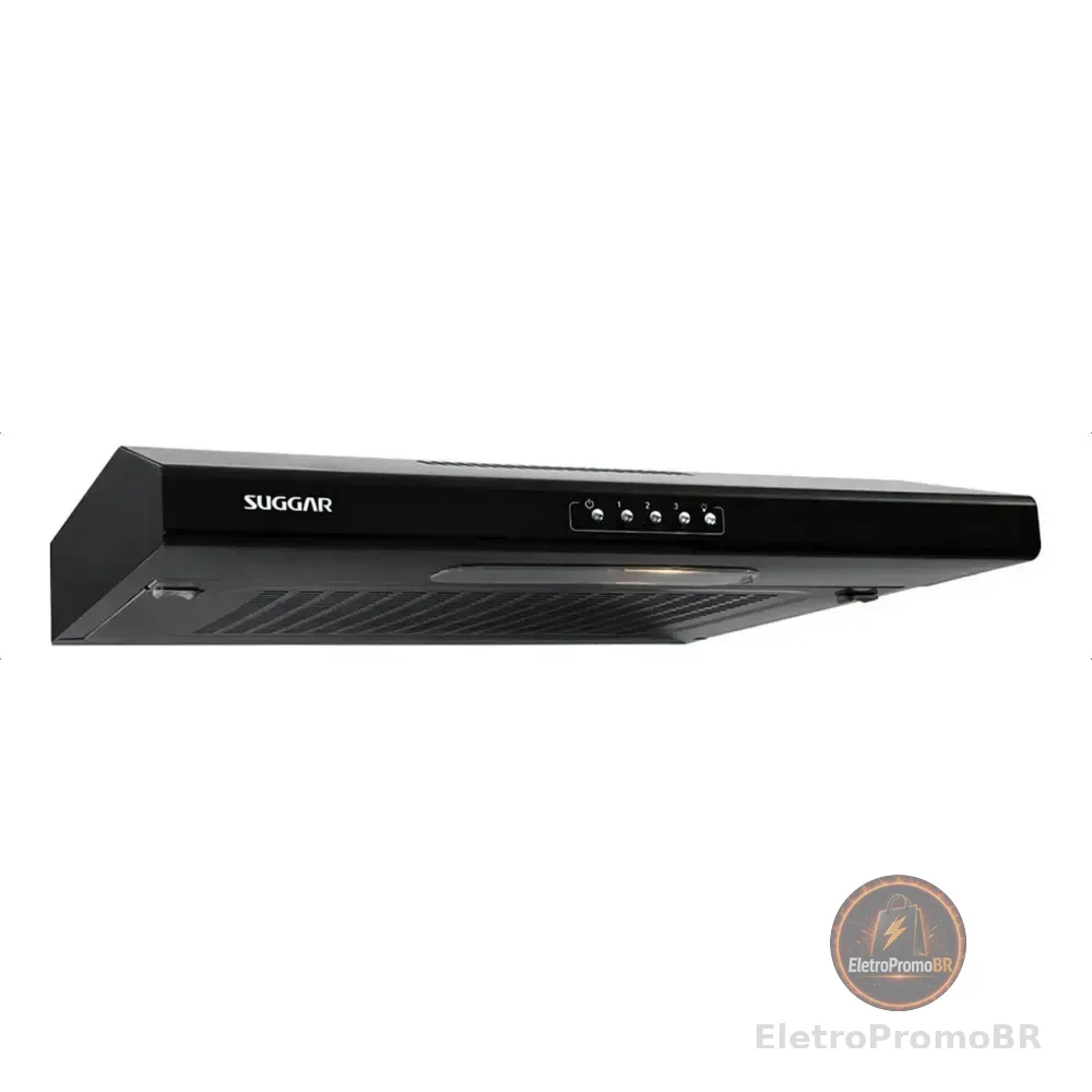 Depurador De Ar Suggar Slim Com Manta 60 Cm Cor Preto 127v