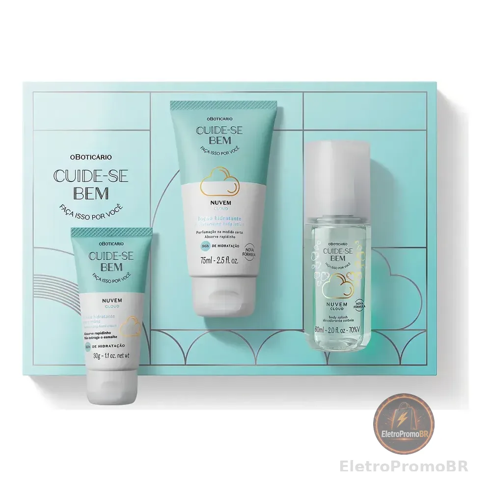 Mini Kit Cuidados Da Pele Presente Cuide-se Bem (3 Itens)
