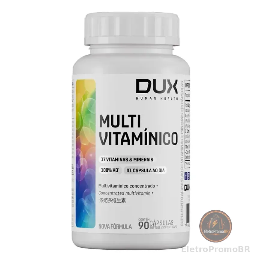 Multivitamínico 90 Cápsulas Dux Nutrition Polivitamínico Sem Sabor