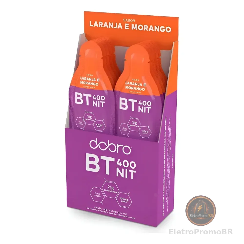 Bt Nit 400 Gel Cx 10 Unid 10 X 30g  Dobro Laranja C/ Morango Laranja E Morango