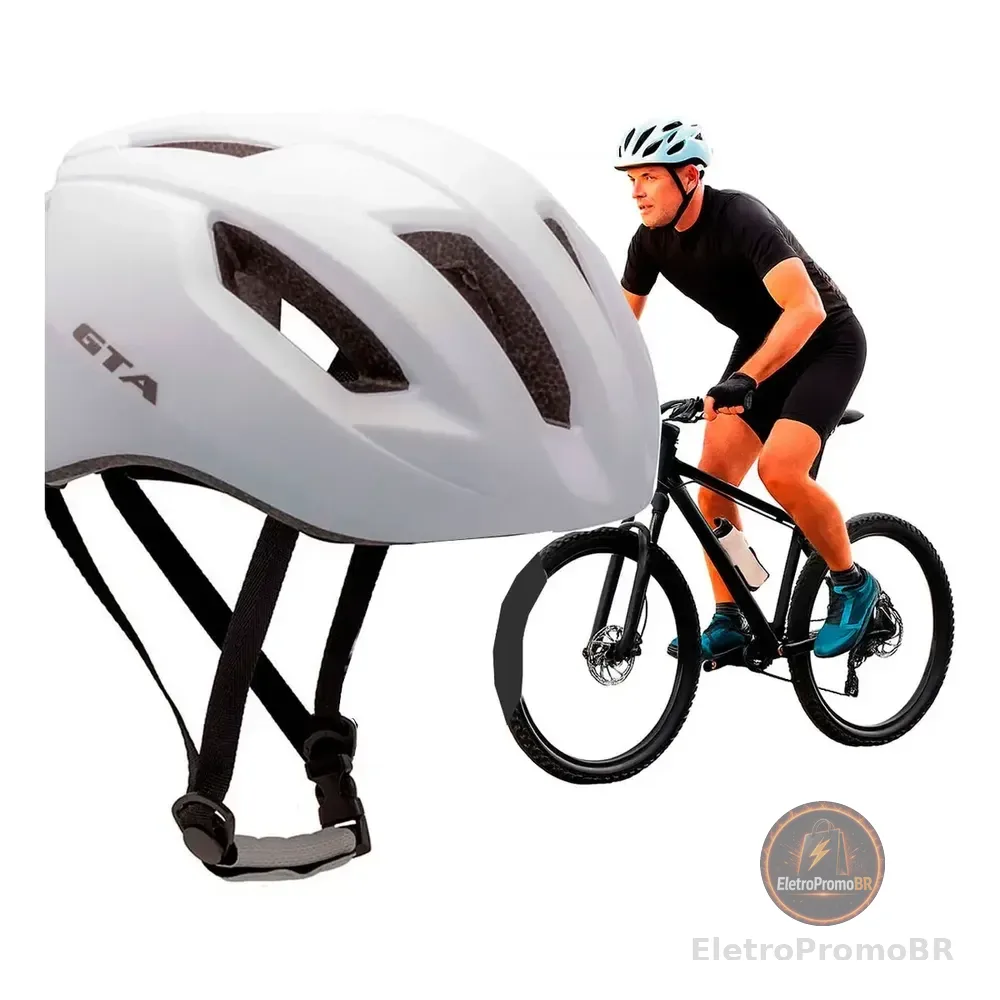 Capacete Ciclismo Gta Inmold Road Rider 14 Furos Cor Branco Tamanho M 54 - 57