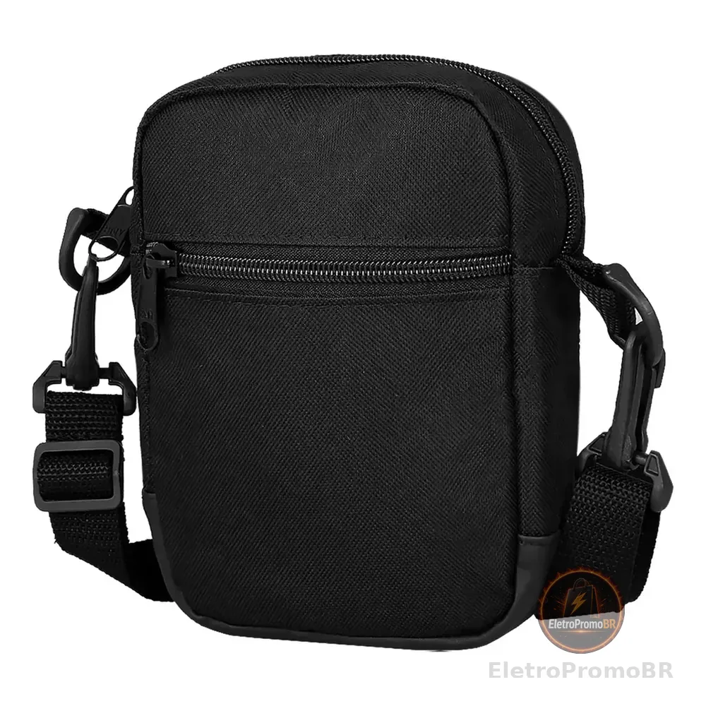Shoulder Bag Preto Mini Everbags Bolsa Tira Colo Necessaire Preto Liso