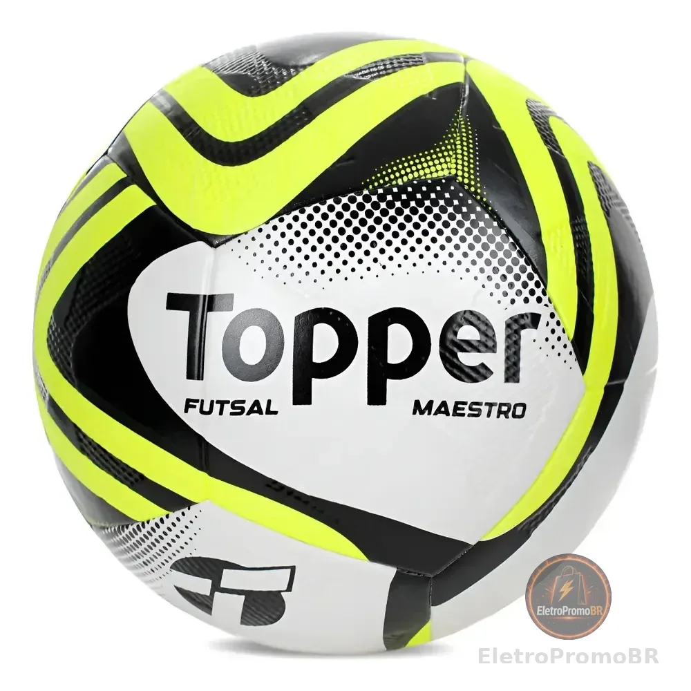 Bola Futebol Topper Futsal Quadra Salão Slick Maestro Amarelo