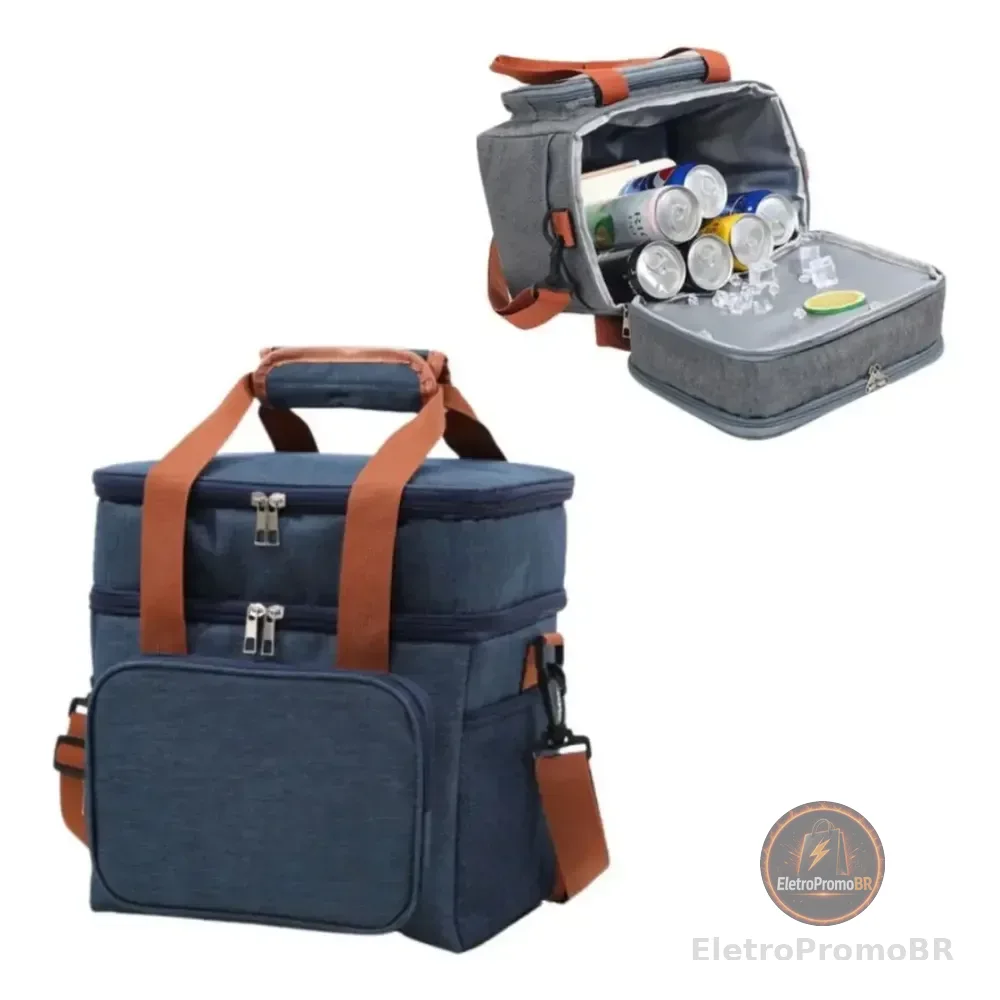 Bolsa Térmica Mochila Caixa Para Bebidas Praia Viagem Cor Azul-marinho