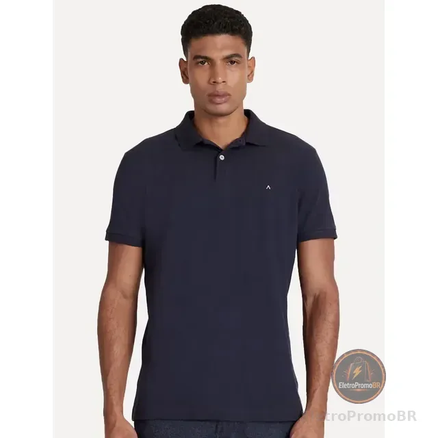 Camiseta Polo Aramis Masculina Basic Piquet Marinho