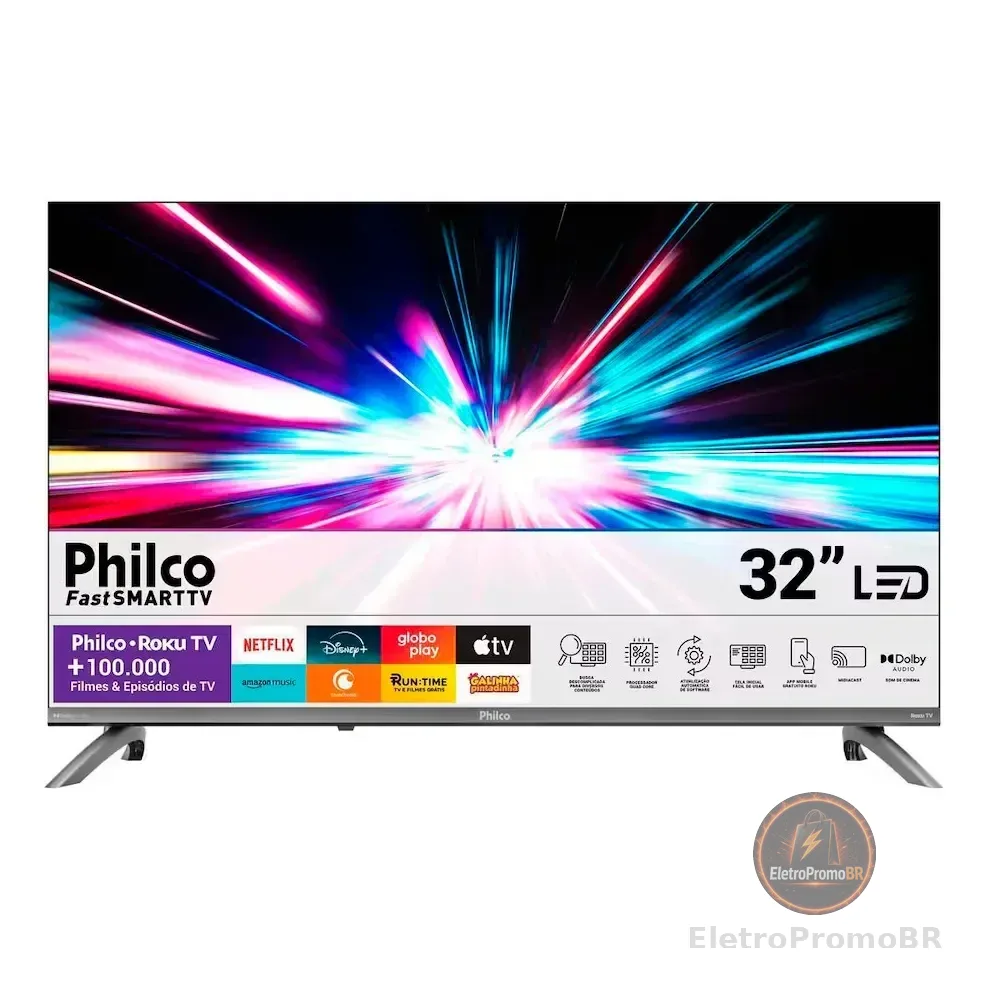 Smart Tv 32 Hd P32crb Roku Tv Hdr10 Philco