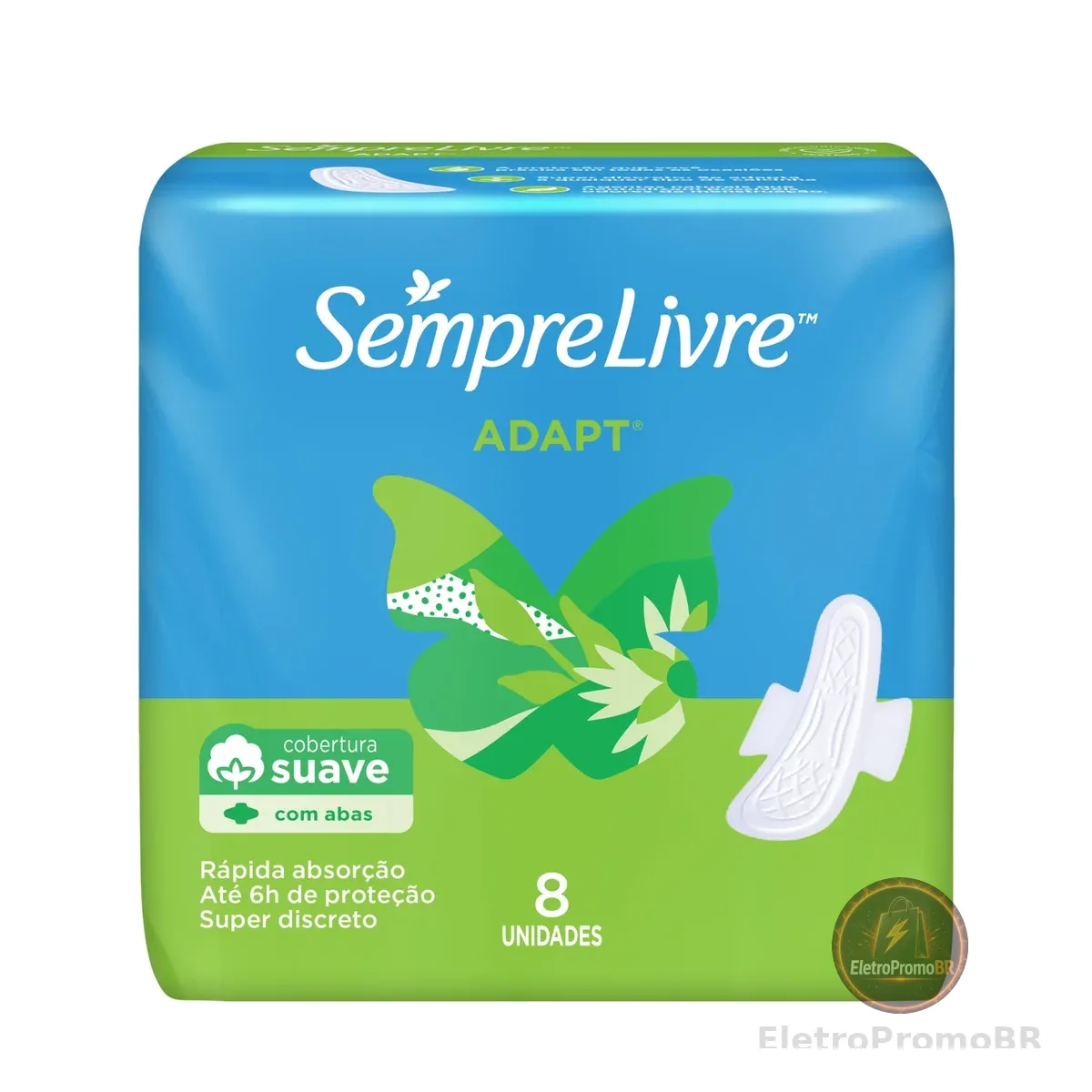 Sempre Livre Absorvente Externo Com Abas Suave 8un