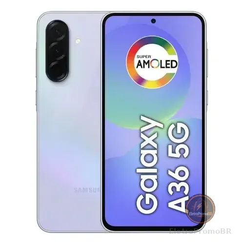 Smartphone Samsung Galaxy A36 5g 128gb 6gb Ram Câmera Tripla De Até 50mp Selfie De 12mp Ip67 Super Amoled 6.7'' Nfc Recursos Ai Android E Segurança Snapdragon - Violeta