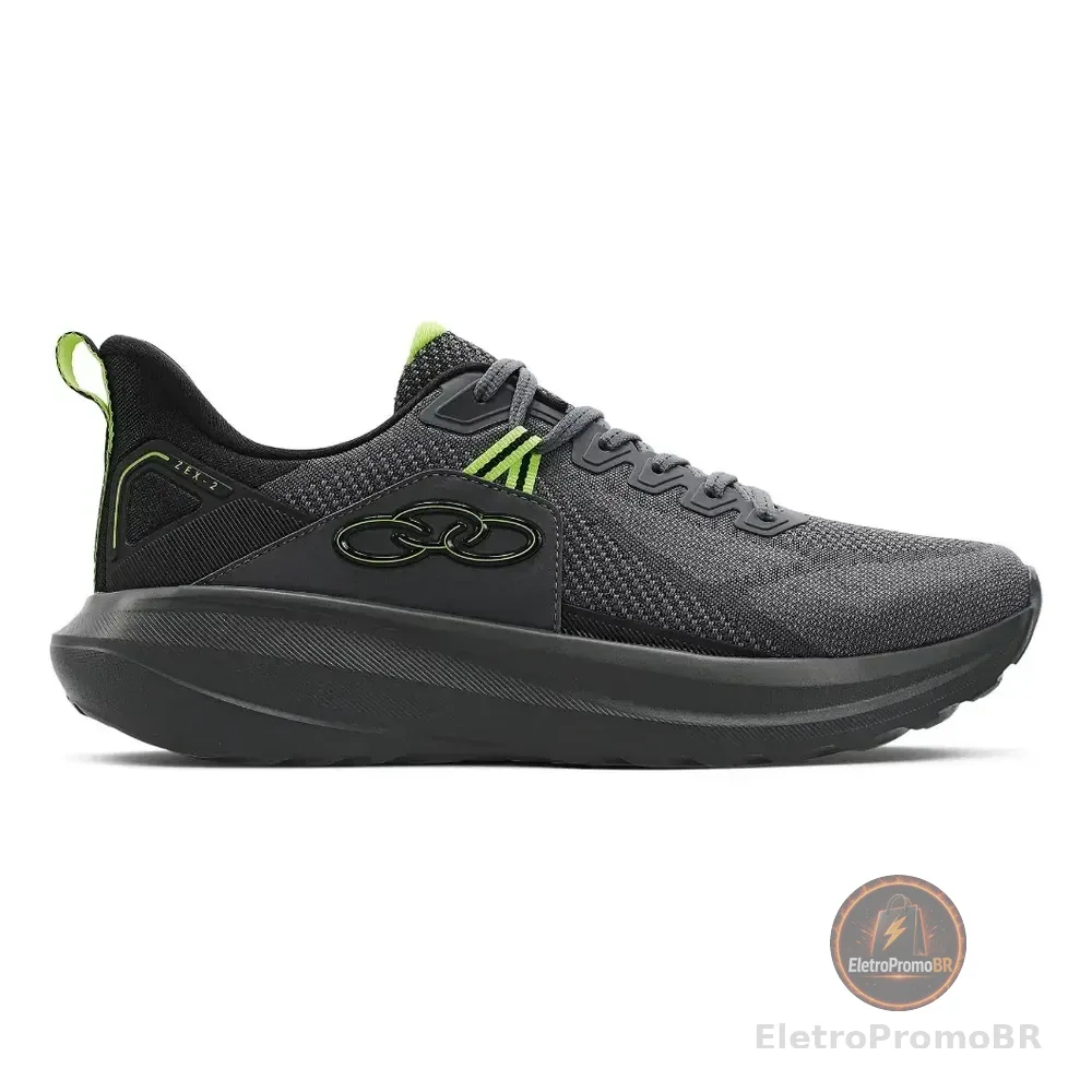 Tênis Masculino Olympikus Zex 2 Chumbo/preto Liso 41 Br
