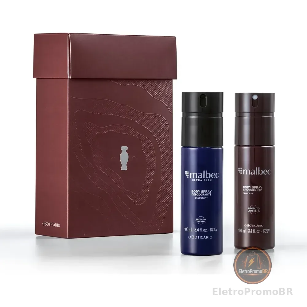 O Boticário Malbec Kit Body Sprays 2 Itens