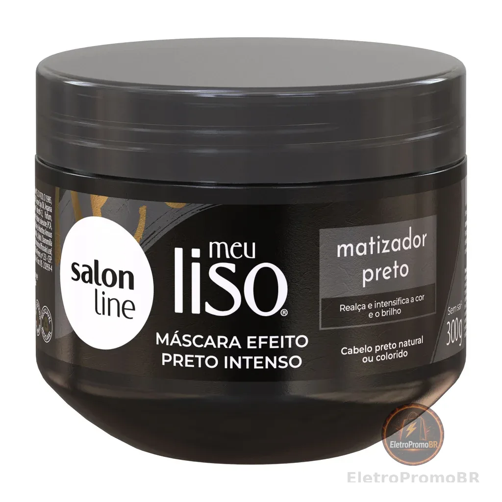 Máscara Meu Liso Matizador Preto Salon Line 300g