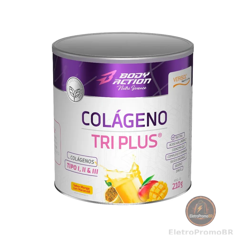 Colágeno Verisol Tri Plus Tipo 1 Tipo 2 e 3 - 210g Bodyaction