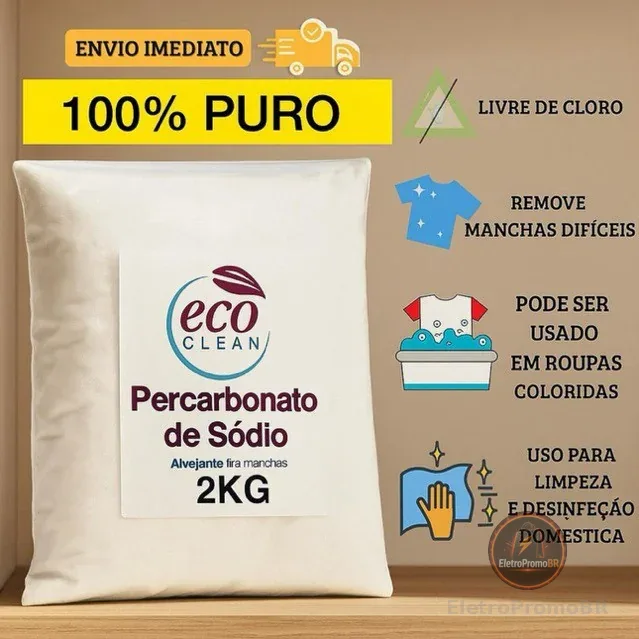 5KG Percarbonato De Sódio 100% Puro Roupas Brancas Coloridas TIRA MANCHAS 500G/1KG/2KG/ ALVEJANTE