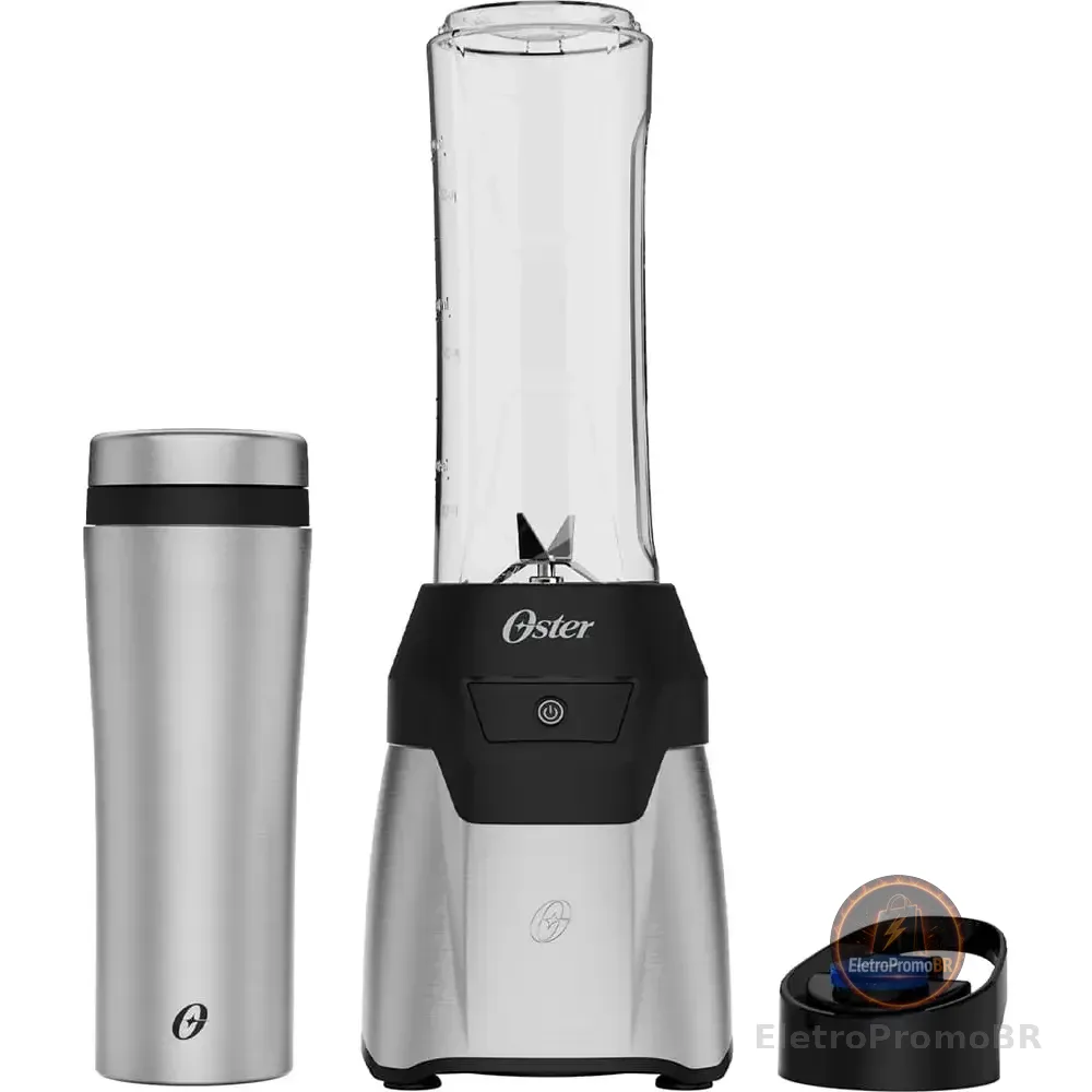 Blender Power Inox Oster Com 2 Jarras To Go Cor Prateado 127v
