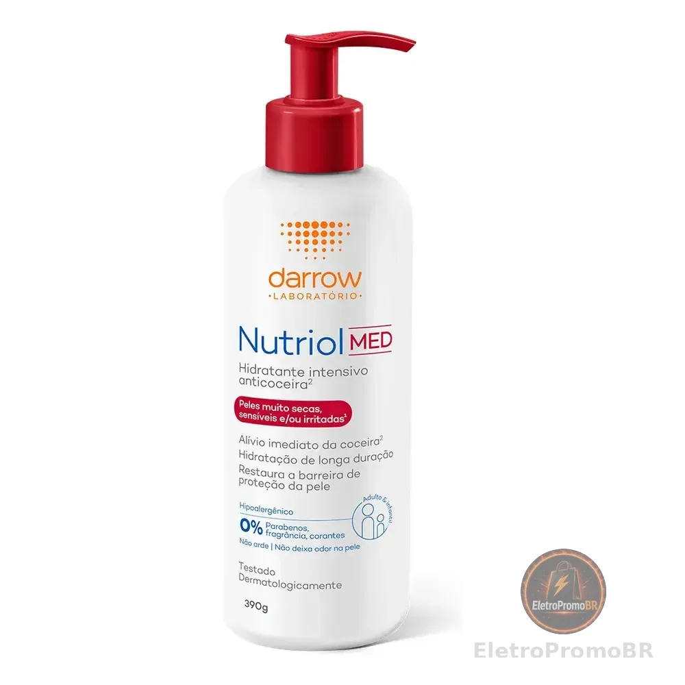 Loção Hidratante Dermatológica Anticoceira Darrow Nutriol Med Peles Irritadas 390g Não Possui