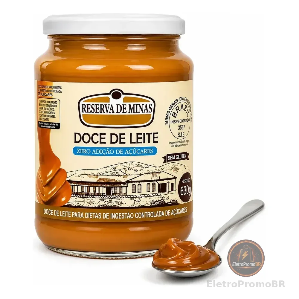 Doce De Leite Diet 630g - Zero Adicão De Açucar
