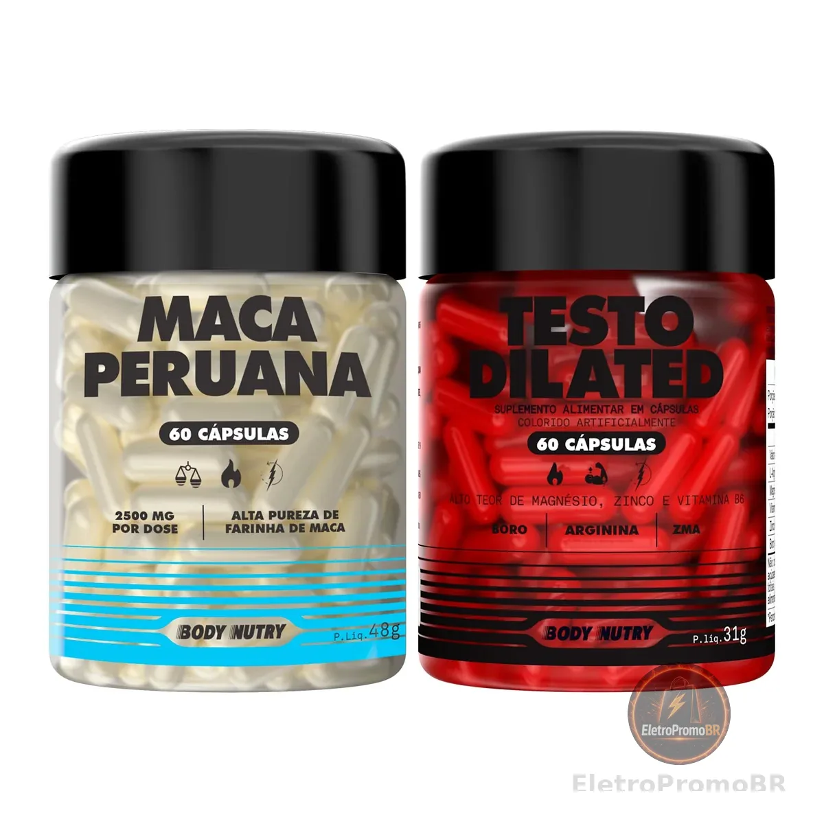 Kit Maca Peruana 60 Capsulas 2000mg Pura Premium Importada Para Homens e Mulheres + Dilated 60 Capsulas Vitaminas e minerais com Boro